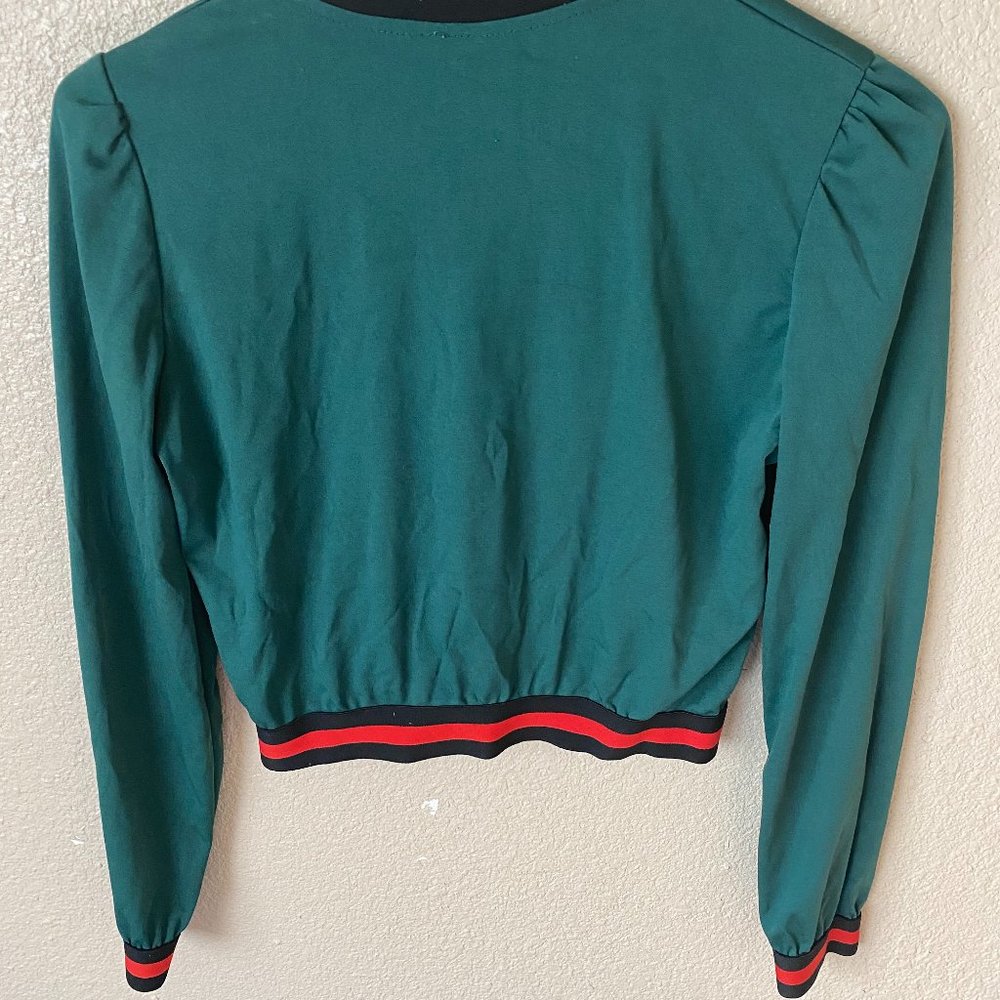 Green black jacket